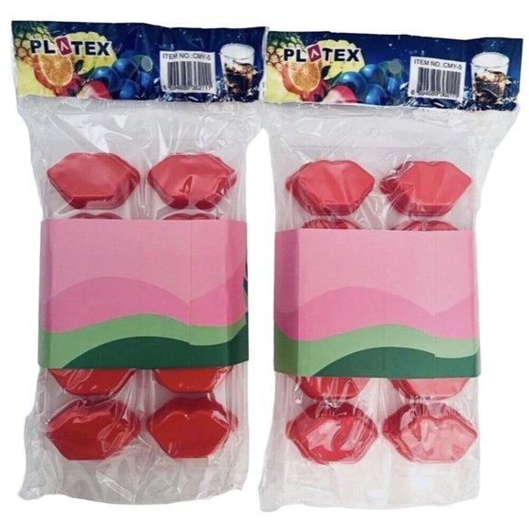 Sephora Lips Kiss Silicone Mold Chocolate Resin Jello Soap Ice Tray Set of 2 - Picture 2 of 2